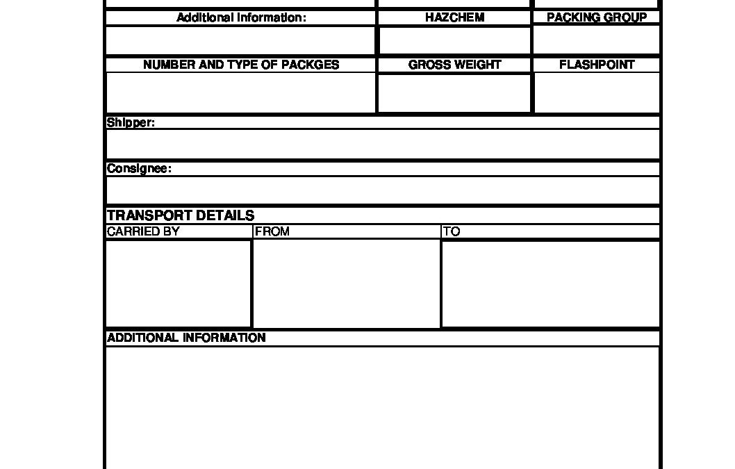 DGH Dangerous Goods Declaration Evaluation